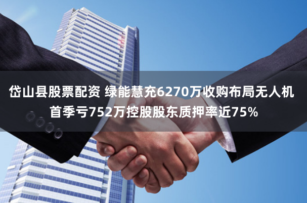 岱山县股票配资 绿能慧充6270万收购布局无人机 首季亏752万控股股东质押率近75%